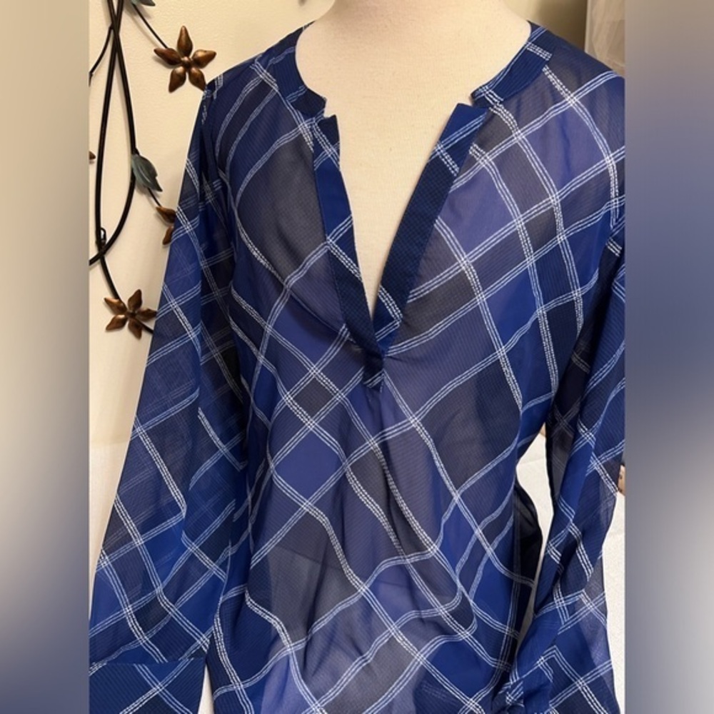 Banana Republic sheer long sleeve top, Medium